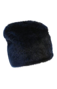 Женская шапка из меха норки FURLAND синего цвета, арт. 0178900110173300542 | Фото 1 (Материал: Натуральный мех)