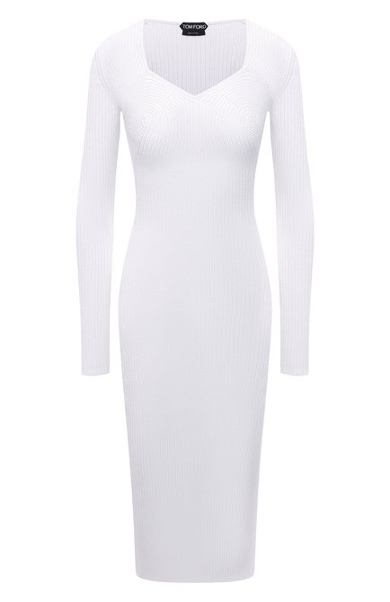 Женское платье из вискозы TOM FORD белого цвета по цене 178000 руб., арт. ACK262-YAX310 | Фото 1