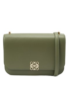 Женская сумка goya LOEWE зеленого цвета, арт. A896N01X03 | Фото 6 (Сумки-технические: Сумки через плечо; Материал: Натуральная кожа; Ремень/цепочка: На ремешке; Размер: small)