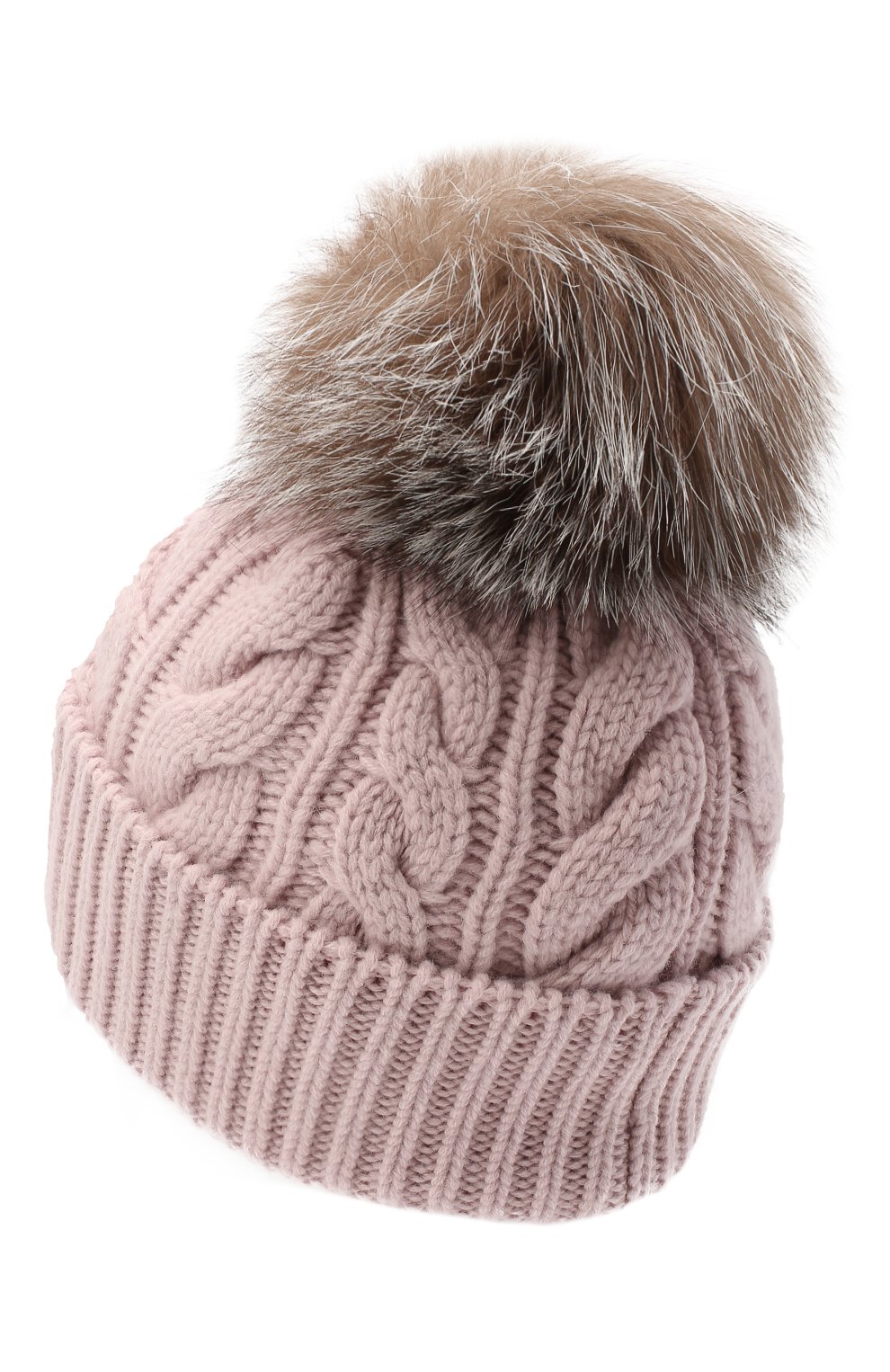 Женская шерстяная шапка MONCLER розового цвета, арт. F2-098-3B702-01-A0069 | Фото 2 (Материал: Текстиль, Кашемир, Шерсть)