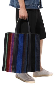 Мужская текстильная пляжная сумка MISSONI темно-синего цвета, арт. 1C30G00017/150 | Фото 2 (Материал сплава: Проставлено; Материал: Текстиль; Драгоценные камни: Проставлено; Размер: large)