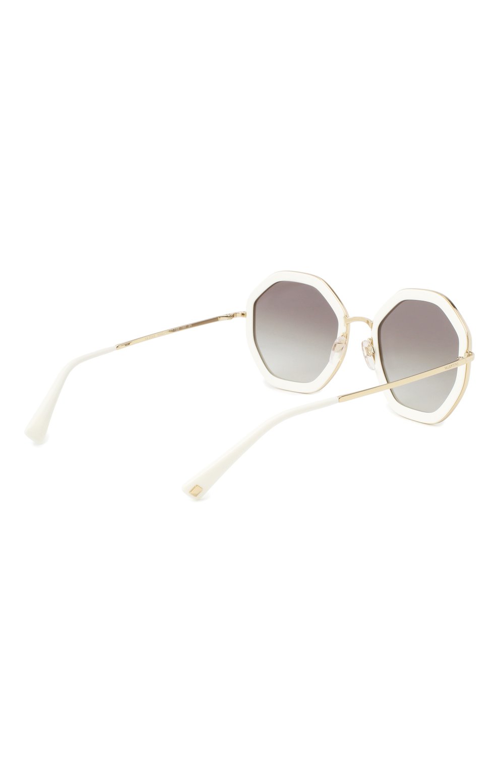 Женские солнцезащитные очки  VALENTINO белого цвета, арт. 2042-300211 | Фото 4 (Тип очков: С/з; Оптика Гендер: оптика-женское; Очки форма: Круглые)