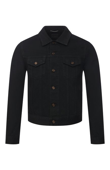 Мужская джинсовая куртка SAINT LAURENT черного цвета по цене 89950 руб., арт. 597085/YF899 | Фото 1