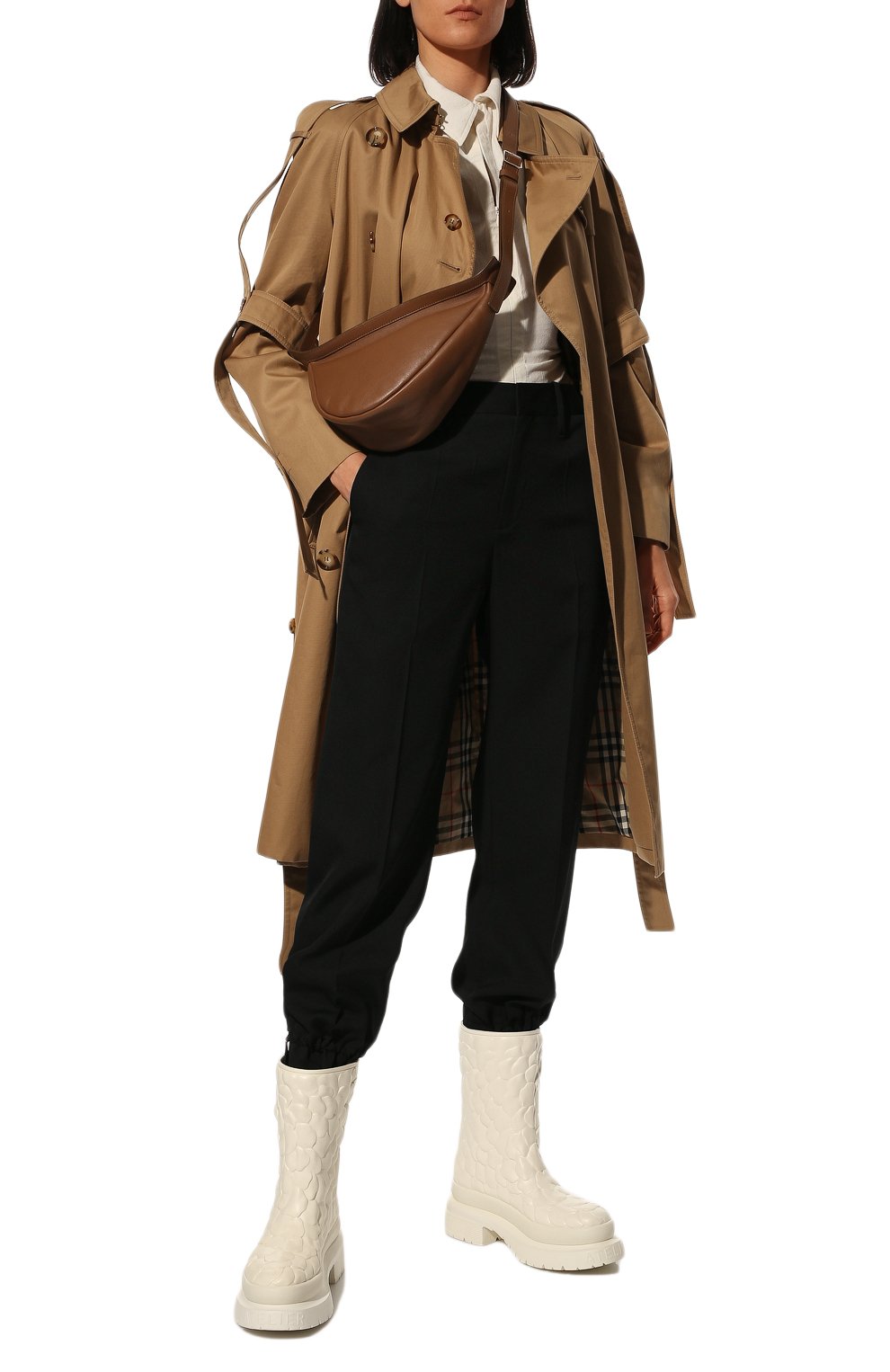 Женские сапоги atelier 03 rose edition VALENTINO кремвого цвета, арт. WW0S0CZ2/CKC | Фото 2 (Подошва: Платформа; Высота голенища: Средние; Каблук высота: Низкий; Каблук тип: Устойчивый; Материал утеплителя: Без утеплителя; Материал внутренний: Текстиль; Материал внешний: Пластик, Резина; Длина стельки: 24,0, 26,6)
