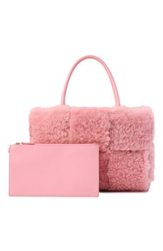 Женский сумка-тоут arco small BOTTEGA VENETA розового цвета, арт. 652867/V13F1 | Фото 6 (Материал: Натуральный мех; Сумки-технические: Сумки-шопперы; Размер: small)