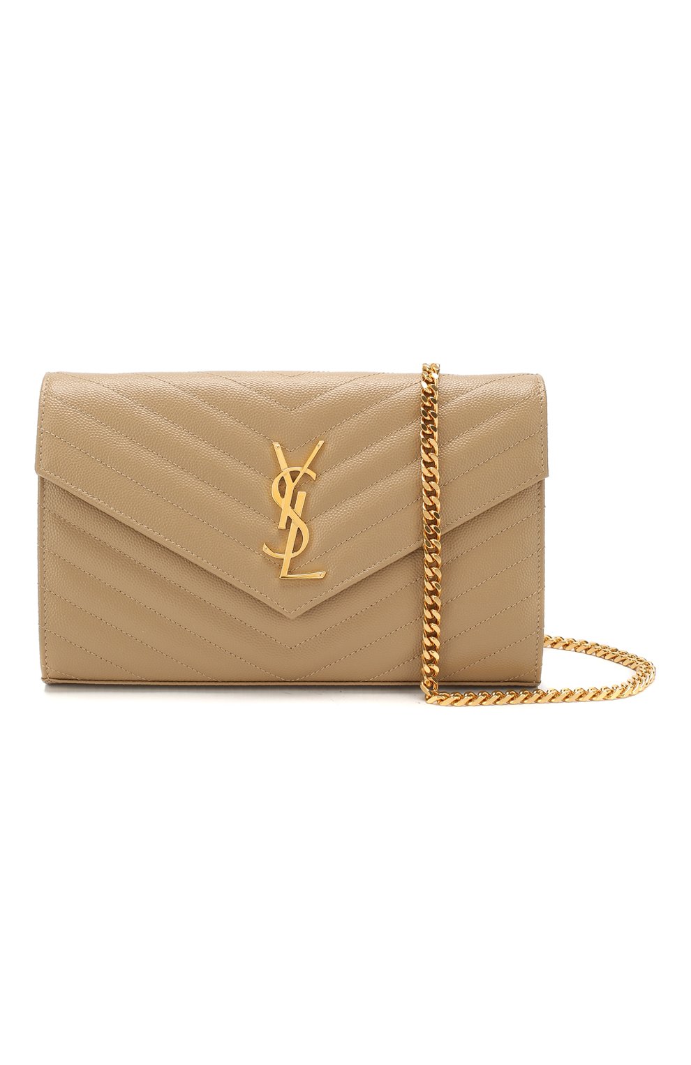 Женская бежевая сумка monogram envelope SAINT LAURENT купить в  интернет-магазине ЦУМ, арт. 377828/B0W01