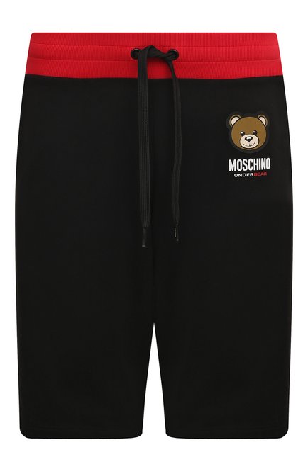 Мужские хлопковые шорты MOSCHINO черного цвета по цене 22550 руб., арт. A6821/4413 | Фото 1