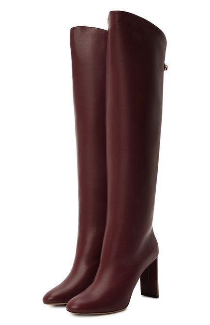 Женские кожаные ботфорты SKORPIOS бордового цвета по цене 123000 руб., арт. Q1W8013-0013 | Фото 1
