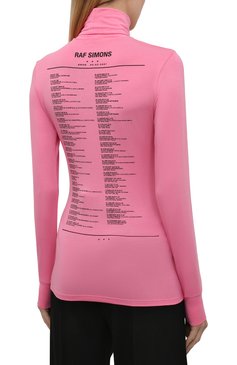 Женская водолазка RAF SIMONS розового цвета, арт. 212-W147-19016 | Фото 4 (Женское Кросс-КТ: Водолазка-одежда; Рукава: Длинные; Материал внешний: Синтетический материал; Длина (для топов): Стандартные; Региональные ограничения белый список (Axapta Mercury): RU; Материал сплава: Проставлено; Стили: Спорт-шик; Драгоценные камни: Проставлено)