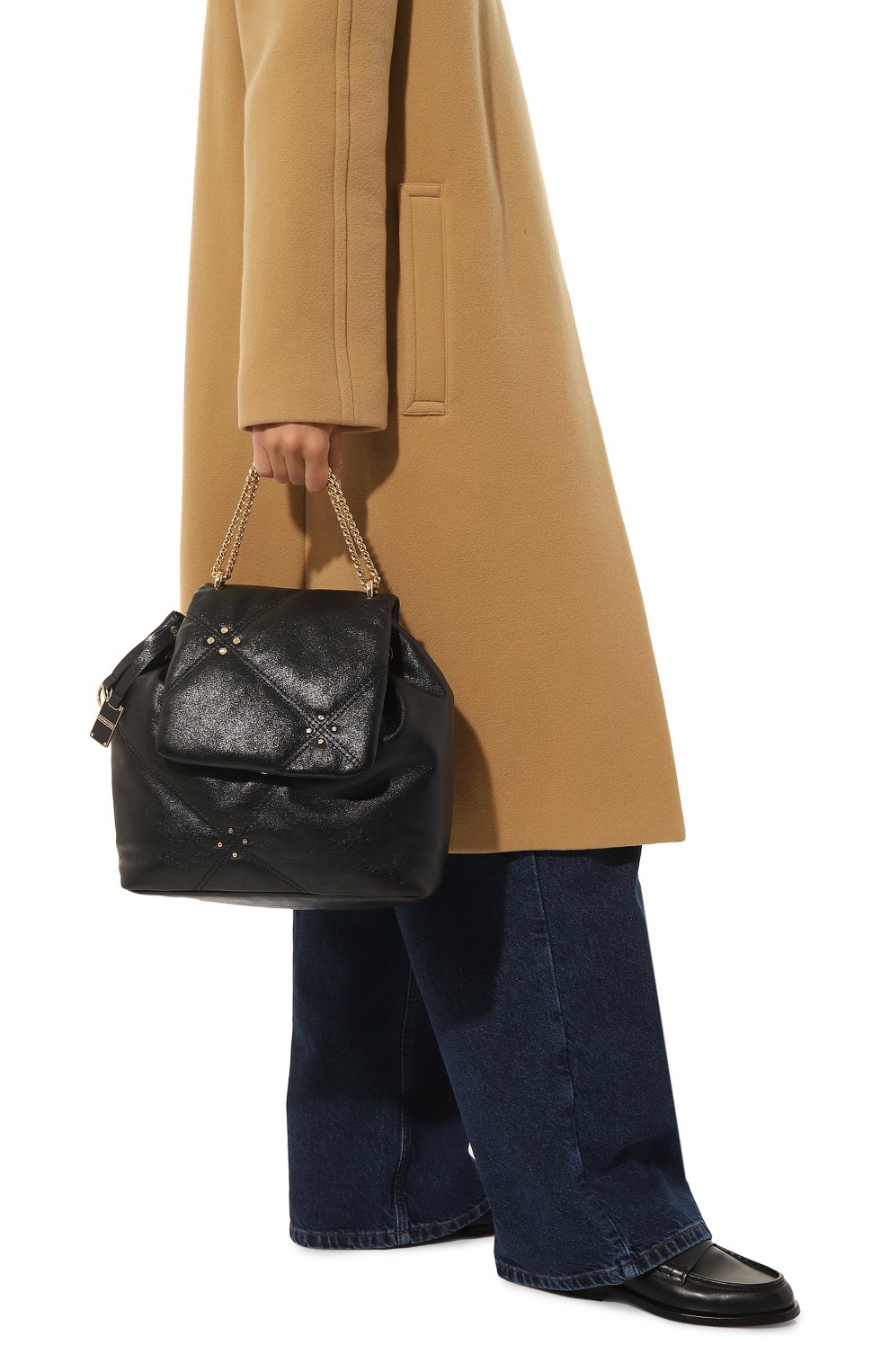 Женский рюкзак marseille medium BORBONESE черного цвета, арт. 923177 | Фото 2 (Размер: medium; Материал: Натуральная кожа; Стили: Кэжуэл)