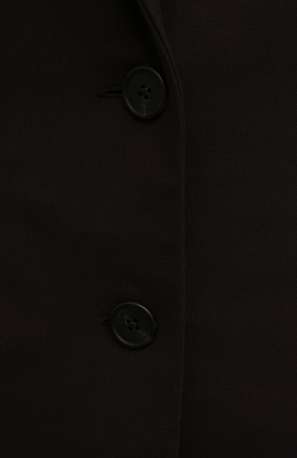 Женский шерстяной жакет THE ROW темно-коричневого цвета, арт. 5884W2119 | Фото 5 (Материал внешний: Шерсть; Рукава: Длинные; Длина (для топов): Удлиненные; 1-2-бортные: Однобортные; Стили: Минимализм; Женское Кросс-КТ: Жакет-одежда; Материал подклада: Шелк)