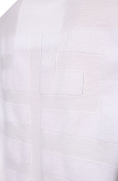 Женская хлопковая футболка GIVENCHY белого цвета, арт. BW707Z30NH | Фото 5 (Принт: Без принта; Рукава: Короткие; Длина (для топов): Стандартные; Материал сплава: Проставлено; Материал внешний: Хлопок; Стили: Спорт-шик; Женское Кросс-КТ: Футболка-одежда; Драгоценные камни: Проставлено)