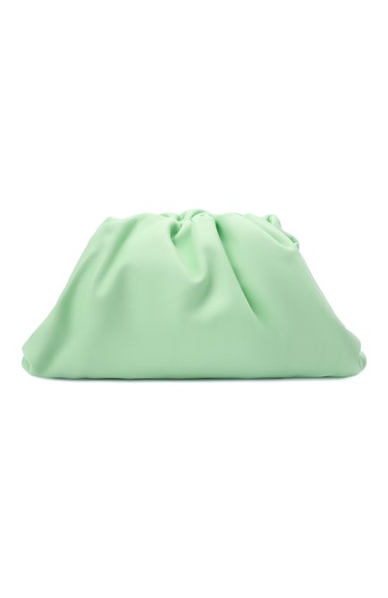 Женский клатч pouch BOTTEGA VENETA светло-зеленого цвета, арт. 690238/V1BW0 | Фото 1 (Материал: Натуральная кожа; Размер: medium; Женское Кросс-КТ: Клатч-клатчи)