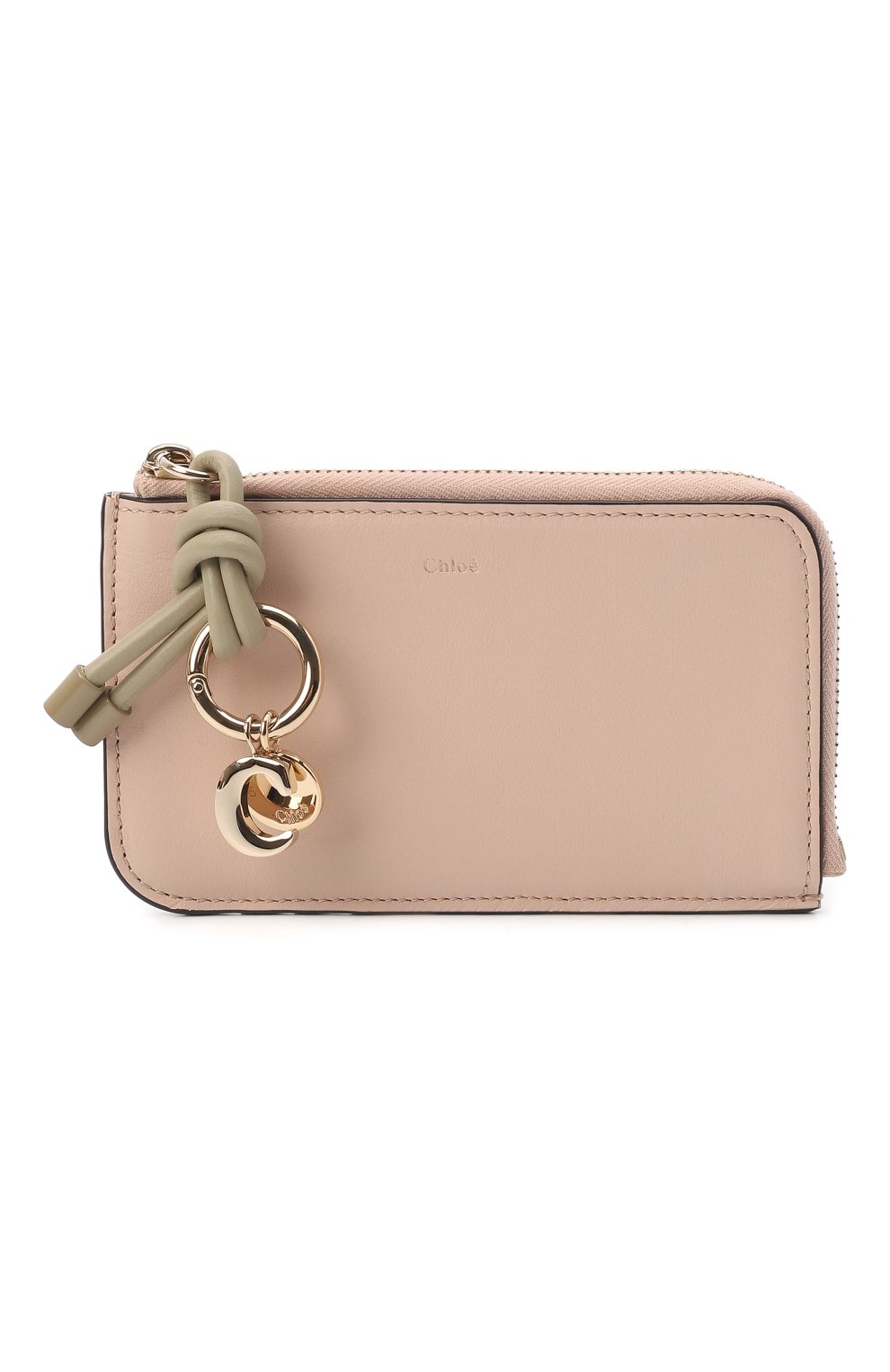 Женский кожаный футляр для кредитных карт CHLOÉ розового цвета, арт. CHC22SP944G39 | Фото 1 (Материал: Натуральная кожа)