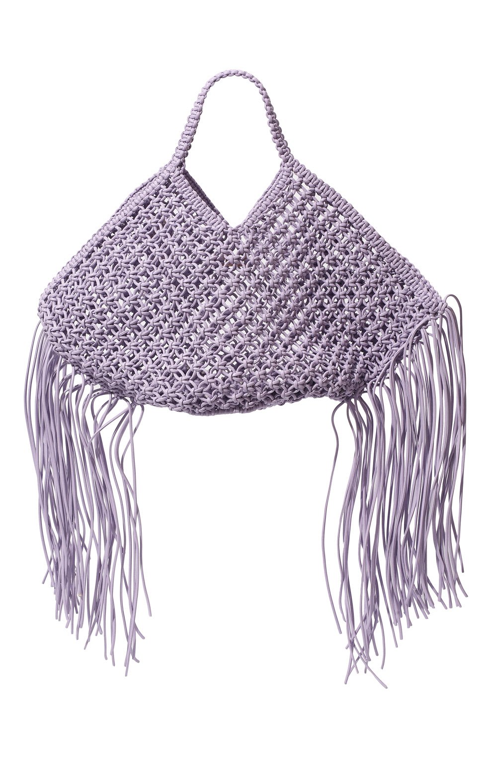 Женская сумка woven basket large YUZEFI сиреневого цвета, арт. YUZRS22-LW-033 | Фото 1 (Сумки-технические: Сумки top-handle; Материал: Текстиль; Размер: large)