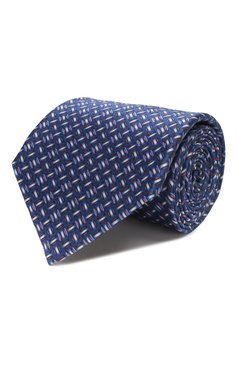 Мужской комплект из галстука и платка LANVIN синего цвета, арт. 4256/TIE SET | Фото 1 (Материал: Текстиль, Шелк)