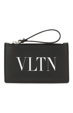 Мужской кожаный футляр для кредитных карт VALENTINO черного цвета, арт. TY2P0540/LVN | Фото 1 (Материал: Натуральная кожа; Статус проверки: Проверена категория)