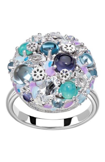 Женские кольцо arcimboldo MATTIOLI бесцветного цвета, арт. MAN10517B | Фото 2 (Материал сплава: Белое золото; Драгоценные камни: Другие)