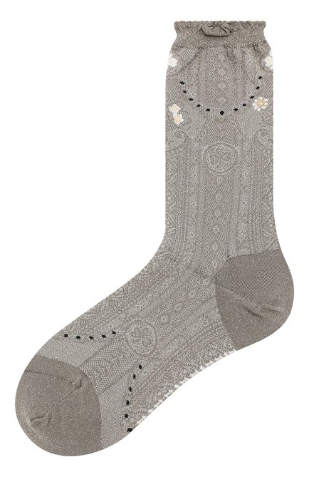 Женские носки ANTIPAST серого цвета, арт. AM-720/GS | Фото 1 (Материал внешний: Синтетический материал)