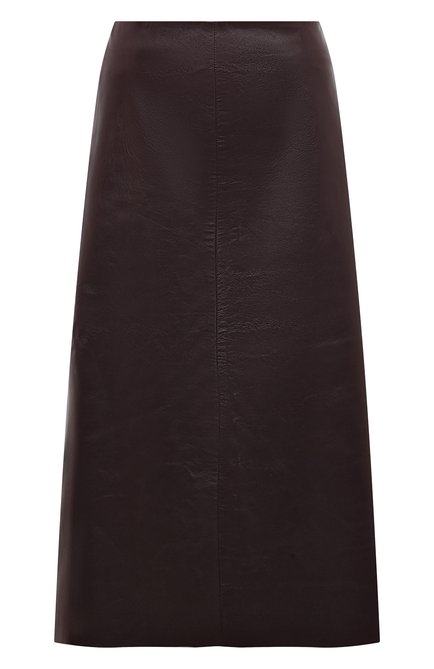 Женская кожаная юбка NOBLE&BRULEE бордового цвета по цене 100000 руб., арт. NB74/040423/4 | Фото 1
