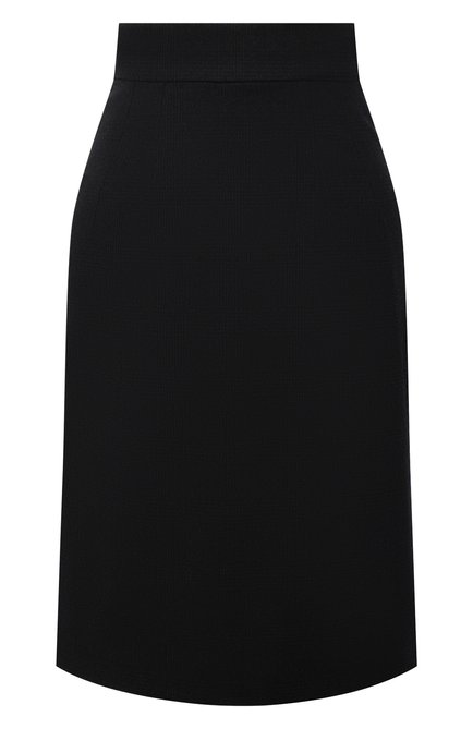 Женская шерстяная юбка DOLCE & GABBANA серого цвета, арт. F4BM7T/FQBAL | Фото 1 (Длина Ж (юбки, платья, шорты): До колена; Материал внешний: Шерсть; Материал подклада: Шелк; Женское Кросс-КТ: Юбка-одежда; Стили: Кэжуэл)