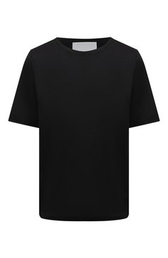 Женская хлопковая футболка ERIKA CAVALLINI черного цвета, арт. S1/P/P1SK01 | Фото 1 (Принт: Без принта; Рукава: Короткие; Длина (для топов): Стандартные; Региональные ограничения белый список (Axapta Mercury): RU; Материал внешний: Хлопок; Женское Кросс-КТ: Футболка-одежда; Стили: Кэжуэл)