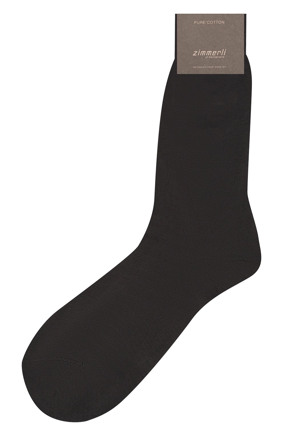 Мужские хлопковые носки ZIMMERLI темно-серого цвета, арт. 2501/11-5 | Фото 1 (Кросс-КТ: бельё; Материал сплава: Проставлено; Нос: Не проставлено; Материал внешний: Хлопок)