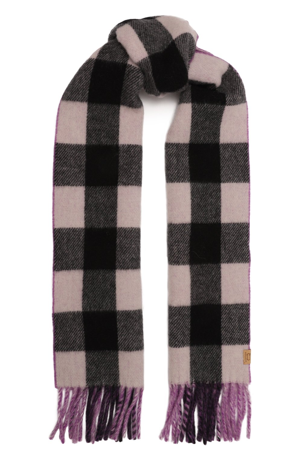 Детский шерстяной шарф WOOLRICH черно-белого цвета, арт. CFWKAC0159FRUT3555 | Фото 1 (Материал: Текстиль, Шерсть; Материал сплава: Проставлено; Нос: Не проставлено)
