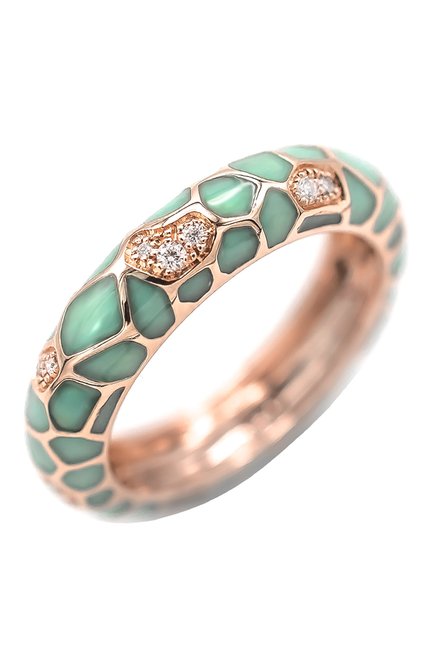 Женские кольцо puzzle safari MATTIOLI бесцветного цвета, арт. MAN054R079W | Фото 1 (Драгоценные камни: Бриллианты; Материал сплава: Розовое золото)