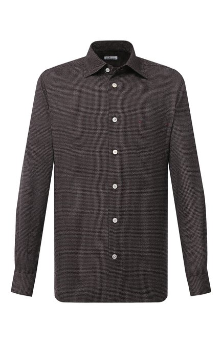 Мужская шерстяная рубашка KITON темно-коричневого цвета по цене 107500 руб., арт. UMCNERK01T3803 | Фото 1