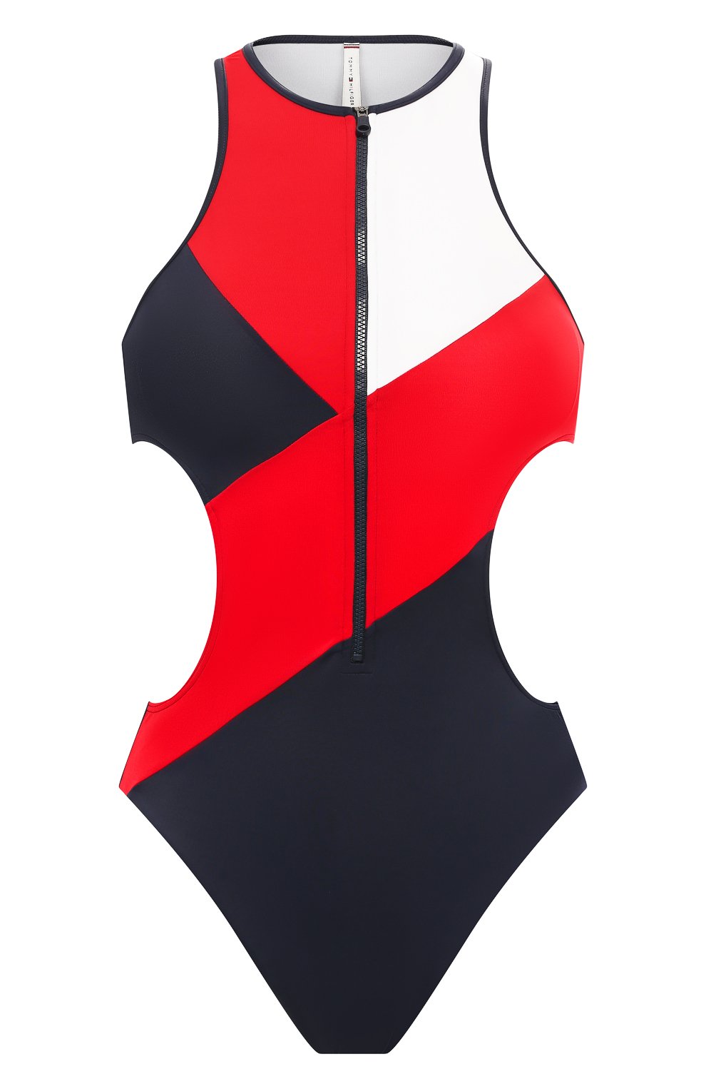Женский слитный купальник TOMMY HILFIGER разноцветного цвета, арт. UW0UW01429 | Фото 1 (Длина Ж (юбки, платья, шорты): Мини; Материал внешний: Синтетический материал; Региональные ограничения белый список (Axapta Mercury): RU; Женское Кросс-КТ: Купальник-спорт, Слитные купальники; Статус проверки: Проверена категория)