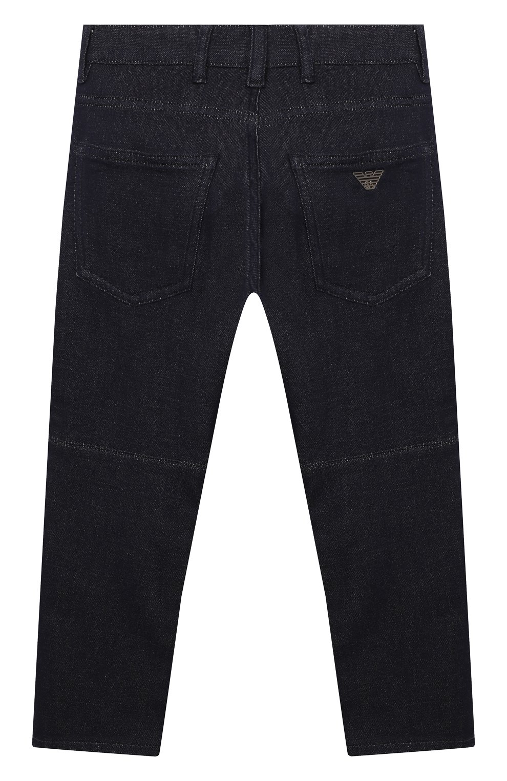 Детские джинсы EMPORIO ARMANI темно-синего цвета, арт. 3K4J04/4D2AZ | Фото 2 (Детали: Однотонный; Региональные ограничения белый список (Axapta Mercury): RU; Материал внешний: Хлопок; Ростовка одежда: 10 - 11 лет | 140 - 146см, 13 - 15 лет | 158 см, 16 лет | 164 см, 6 лет | 116 см, 7 лет | 122 см, 8 лет | 128 см, 9 лет | 134 см)
