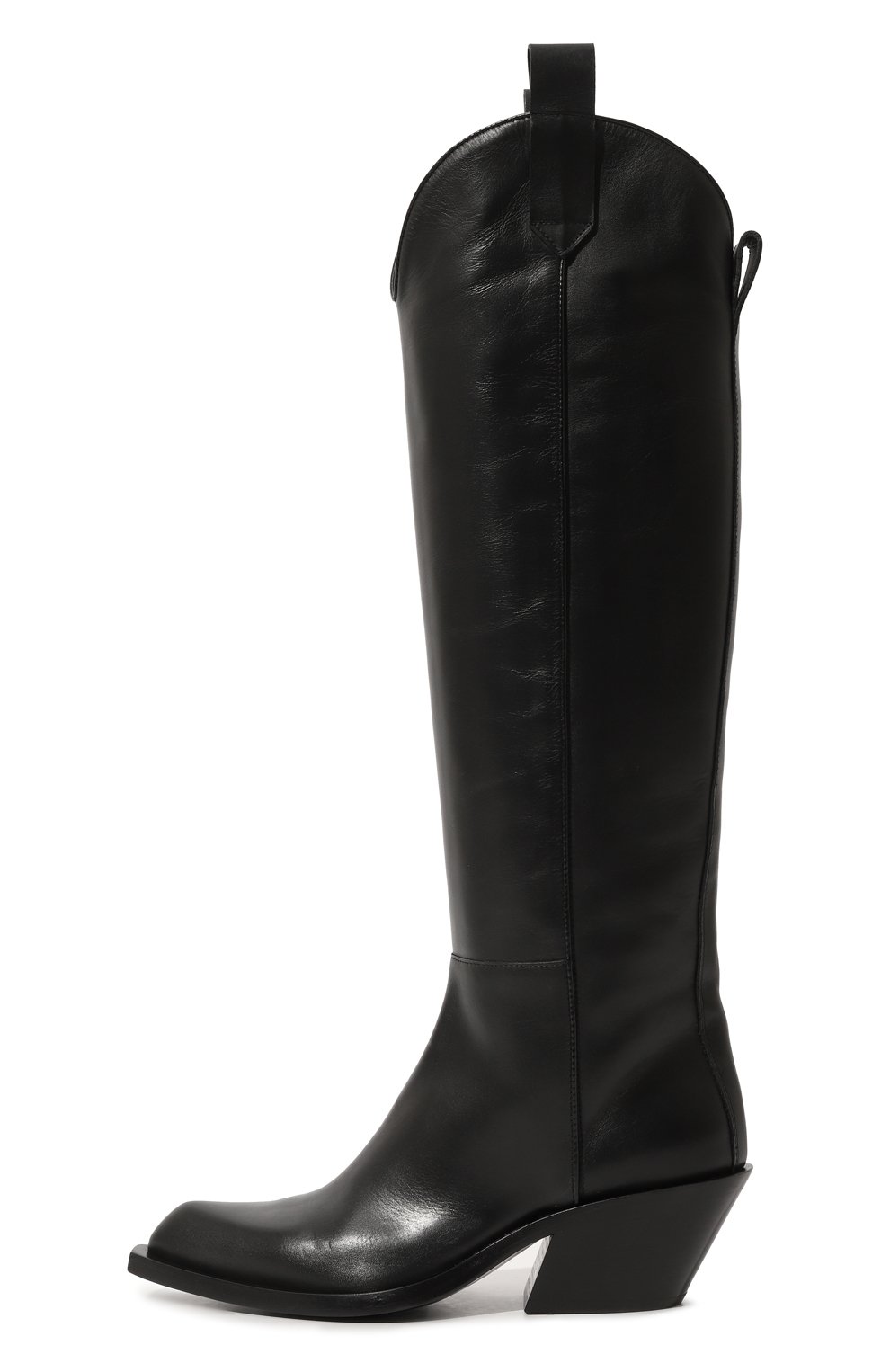 Женские кожаные сапоги MATTIA CAPEZZANI черного цвета, арт. W221/VITELL0 | Фото 4 (Высота голенища: Высокие; Материал внутренний: Натуральная кожа; Каблук высота: Средний; Каблук тип: Устойчивый; Подошва: Плоская)