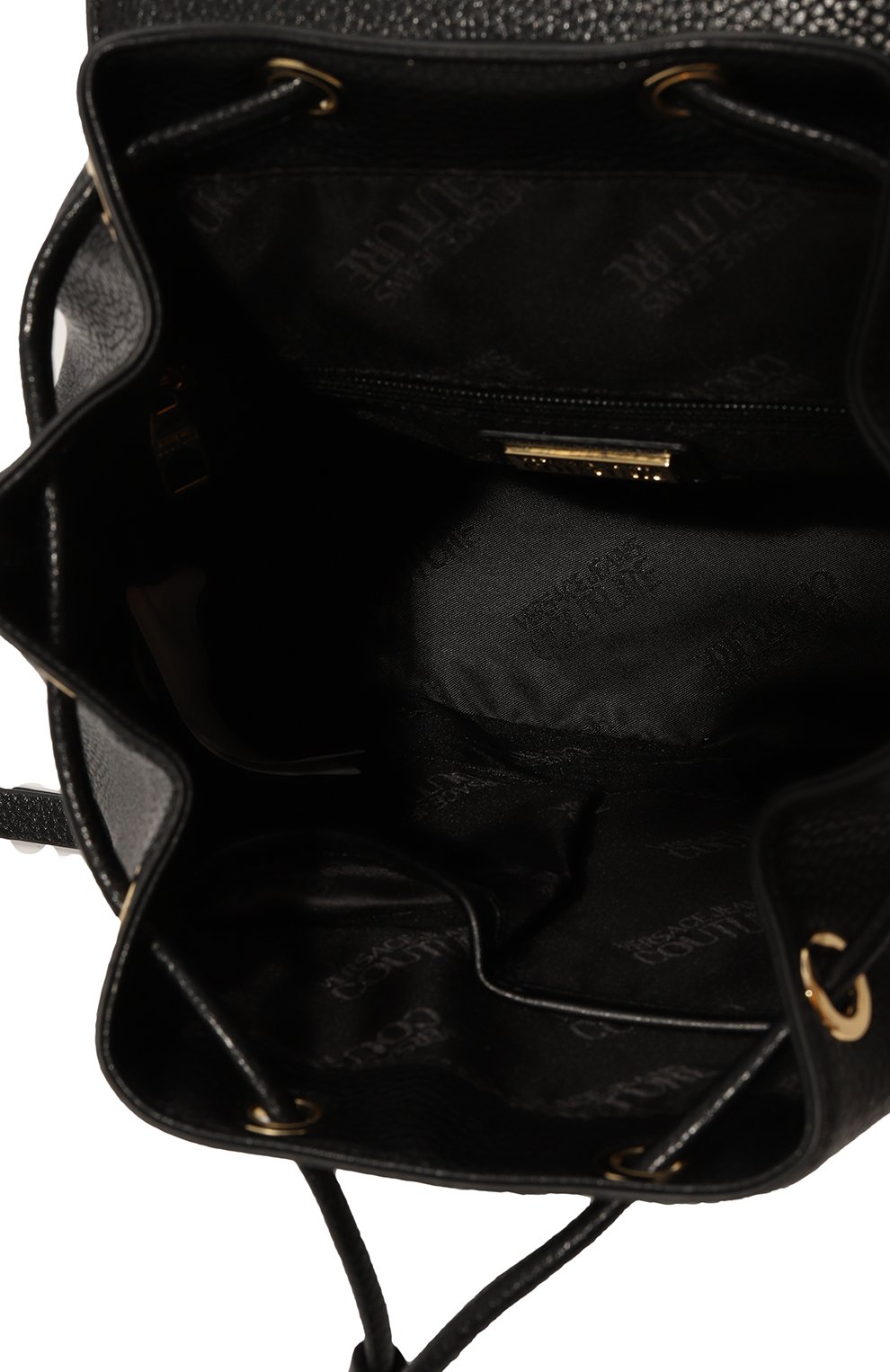 Женский рюкзак VERSACE JEANS COUTURE черного цвета, арт. 74VA4BF8/ZS413 | Фото 5 (Размер: medium; Материал: Текстиль; Стили: Кэжуэл)