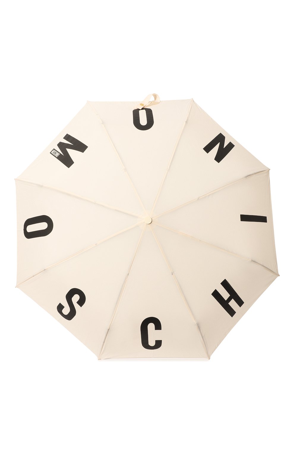 Женский складной зонт MOSCHINO кремвого цвета, арт. 8911-0PENCL0SE | Фото 1 (Материал: Текстиль, Синтетический материал, Металл)