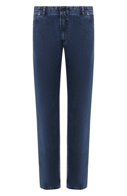 Мужские джинсы прямого кроя BRIONI темно-синего цвета по цене 78300 руб., арт. SPL40M/P8D16/MERIBEL | Фото 1