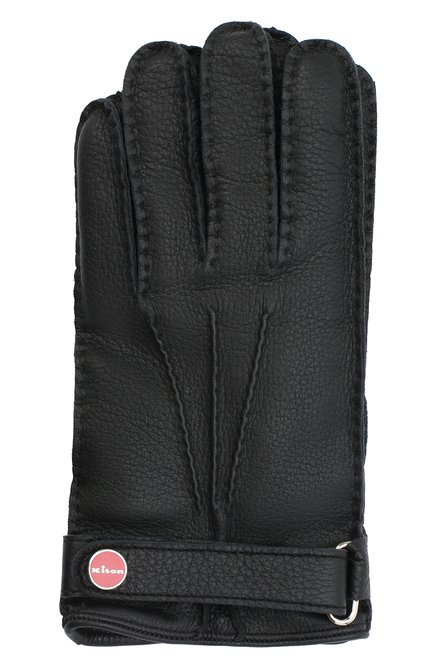 Мужские кожаные перчатки KITON черного цвета, арт. UGU023X02T19 | Фото 1 (Мужское Кросс-КТ: Кожа и замша; Региональные ограничения белый список (Axapta Mercury): RU; Материал: Натуральная кожа)