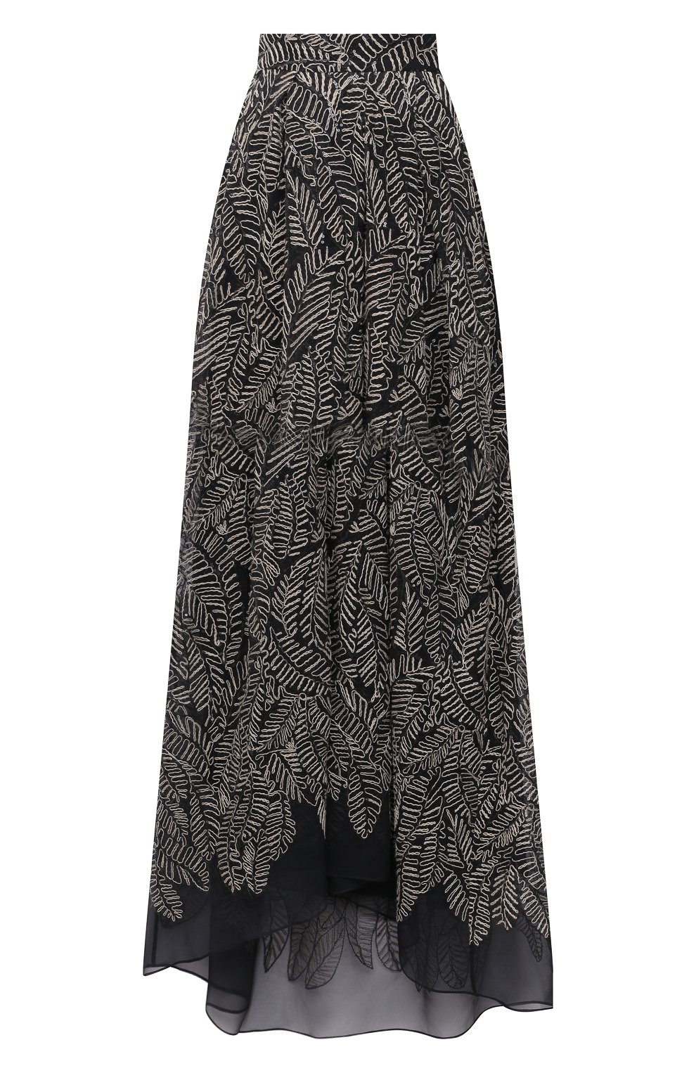 Шелковая юбка Brunello Cucinelli Чёрно-белый MF940G3052 5547406