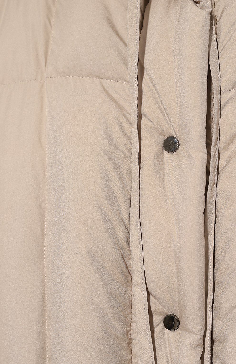 Женская утепленная куртка ANTONELLI FIRENZE светло-бежевого цвета, арт. K7071/367C | Фото 5 (Кросс-КТ: Куртка, Утепленный; Рукава: Длинные; Длина (верхняя одежда): До колена; Материал внешний: Синт етический материал; Материал сплава: Проставлено; Драгоценные камни: Проставлено; Стили: Кэжуэл)