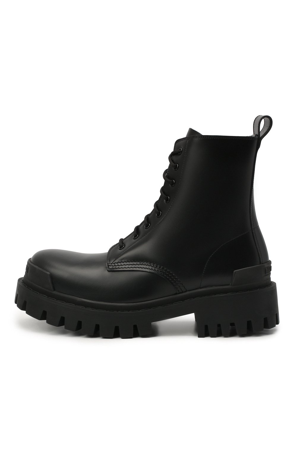 Женские кожаные ботинки strike BALENCIAGA черного цвета, арт. 590974/WA960 | Фото 4 (Подошва: Платформа; Каблук высота: Низкий; Женское Кросс-КТ: Военные ботинки; Материал внутренний: Натуральная кожа; Региональные ограничения белый список (Axapta Mercury): RU; Материал утеплителя: Без утеплителя; Статус проверки: Проверено, Проверена категория; ширина носка стельки: 8,8, 9; высота каблука: 4,5, 5,5; толщина подошвы: 3, 3,5)