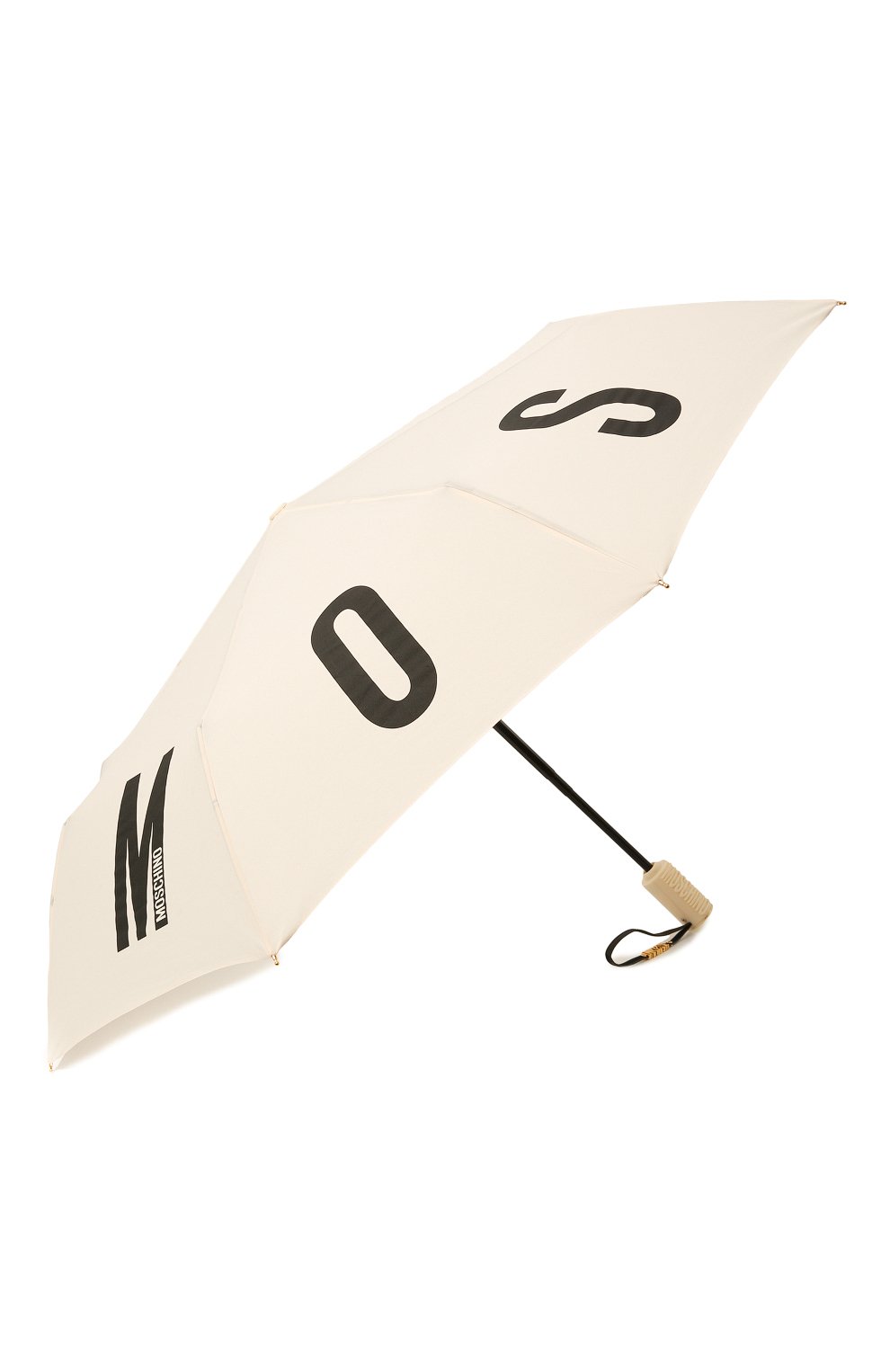 Женский складной зонт MOSCHINO кремвого цвета, арт. 8911-0PENCL0SE | Фото 2 (Материал: Текстиль, Синтетический материал, Металл)