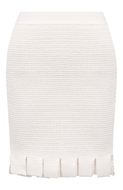 Женская юбка BOTTEGA VENETA кремвого цвета по цене 128000 руб., арт. 656586/V0S90 | Фото 1
