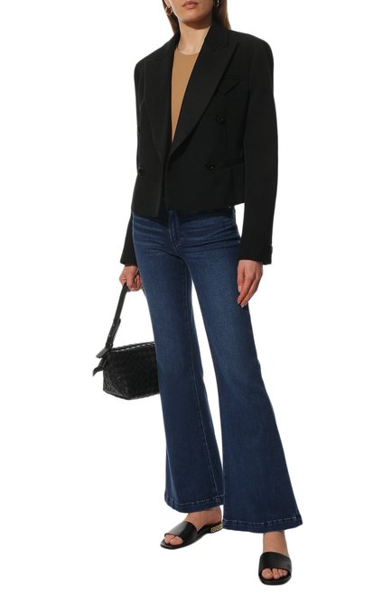 Женские кожаные сабо VERSACE черного цвета, арт. 1003221/DVT2P | Фото 2 (Материал внешний: Кожа; Материал внутренний: Натуральная кожа; Каблук тип: Устойчивый; Каблук высота: Низкий; Подошва: Плоская)