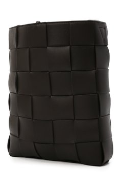 Женская сумка cassette messenger BOTTEGA VENETA темно-коричневого цвета, арт. 649601/VMAY1 | Фото 3 (Сумки-технические: Сумки через плечо; Размер: medium; Материал: Натуральная кожа; Региональные ограничения белый список (Axapta Mercury): RU; Ремень/цепочка: На ремешке)