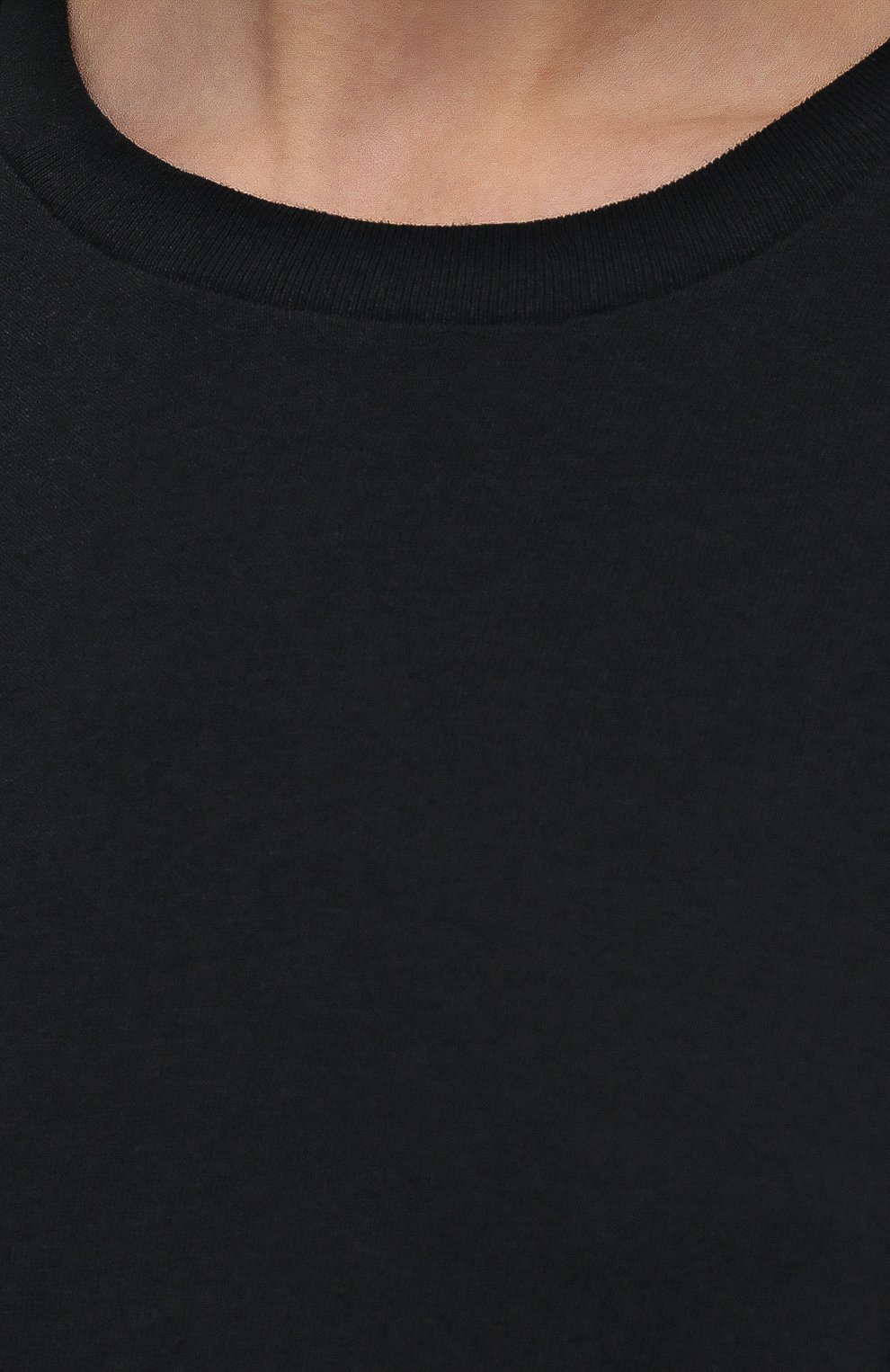 Женская хлопковая футболка BOTTEGA VENETA черного цвета, арт. 607793/VA8E0 | Фото 5 (Принт: Без принта; Рукава: Короткие; Длина (для топов): Стандартные; Региональные ограничения белый список (Axapta Mercury): RU; Материал сплава: Проставлено; Материал внешний: Хлопок; Женское Кросс-КТ: Футболка-одежда; Драгоценные камни: Проставлено; Стили: Минимализм, Кэжуэл; Статус проверки: Проверена категория)