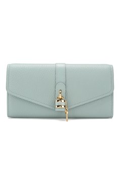 Женские кошелек aby на цепочке CHLOÉ голубого цвета, арт. CHC20SP314B71 | Фото 1 (Материал: Натуральная кожа)