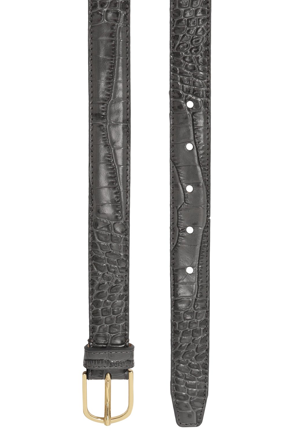 Женский кожаный ремень WINDSOR серого цвета, арт. 52 DG200/10015997 | Фото 3 (Материал: Натуральная кожа; Материал сплава: Проставлено; Нос: Не проставлено)