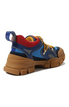 Детские кроссовки GUCCI разноцветного цвета, арт. 579202 9PYU0 | Фото 3 (Материал внешний: Текстиль; Стили: Гранж; Материал сплава: Проставлено; Нос: Не проставлено)