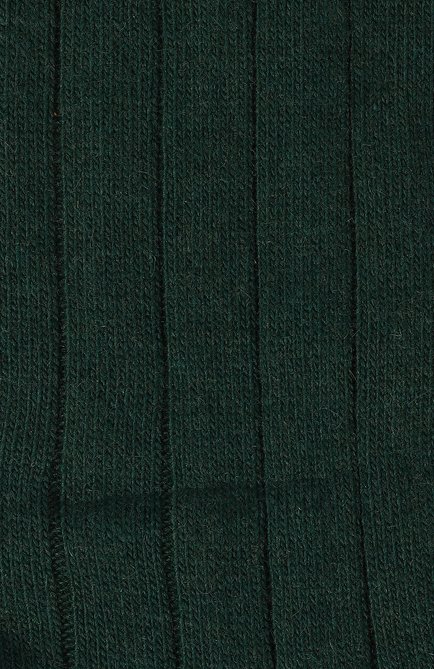 Мужские носки из шерсти и вискозы FALKE темно-зеленого цвета, арт. 14423. | Фото 2 (Материал сплава: Проставлено; Материал внешний: Шерсть; Нос: Не проставлено)