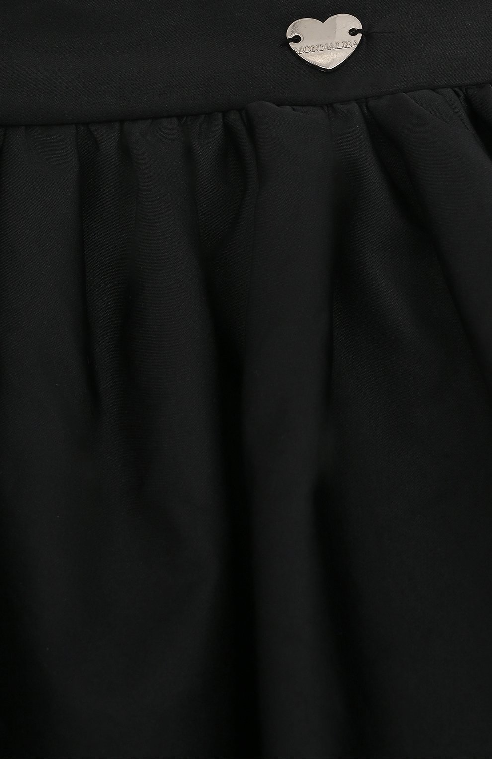 Детская юбка MONNALISA черного цвета, арт. 11B704 | Фото 3 (Случай: Повседневный; Материал внешний: Синтетический материал; Материал сплава: Проставлено; Нос: Не проставлено; Материал подклада: Хлопок)